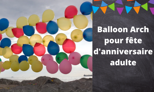 Balloon Arch pour fête d'anniversaire adulte