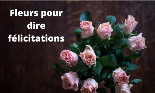 Fleurs pour dire felicitations