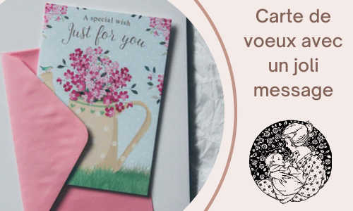 Carte de voeux avec un joli message