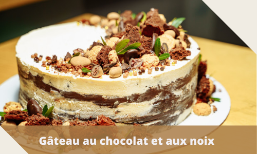 G&acirc;teau au chocolat et aux noix