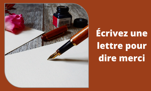 Écrivez une lettre pour dire merci