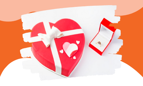 Gâteau de proposition de fiançailles