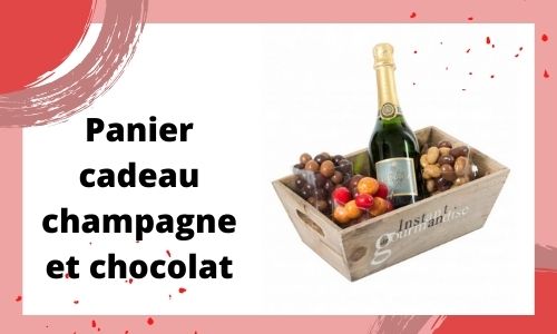 Panier cadeau champagne et chocolat