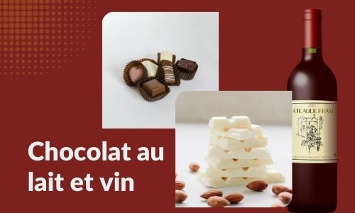 Chocolat au lait et vin