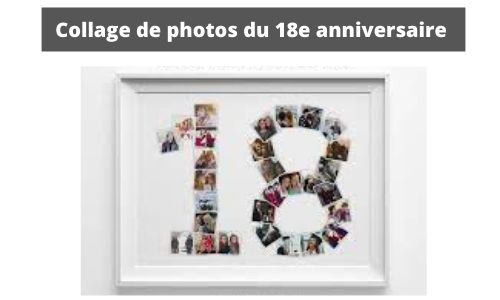 Collage de photos du 18e anniversaire