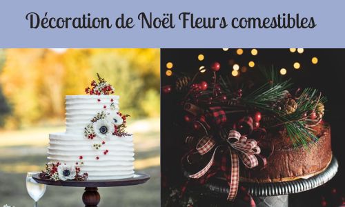 D&eacute;coration de No&euml;l Fleurs comestibles 