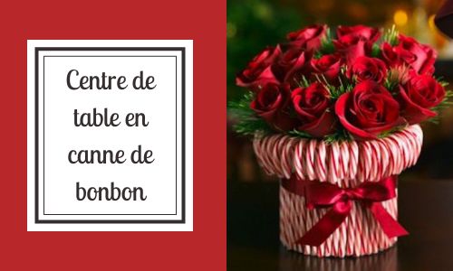 Centre de table en canne de bonbon