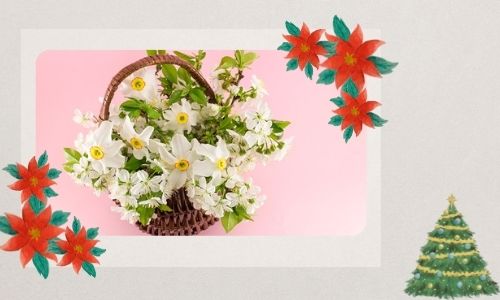 Un bouquet de narcisses en papier blanc