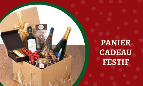 Panier cadeau festif