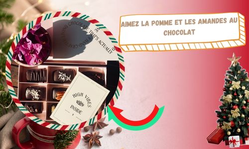Aimez la pomme et les amandes au chocolat