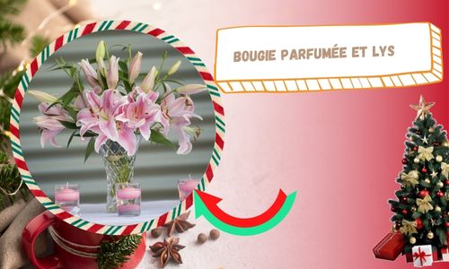 Bougie parfum&eacute;e et Lys