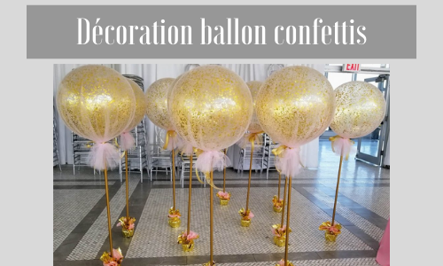 Décoration ballon confettis