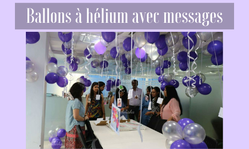 Ballons à hélium avec messages