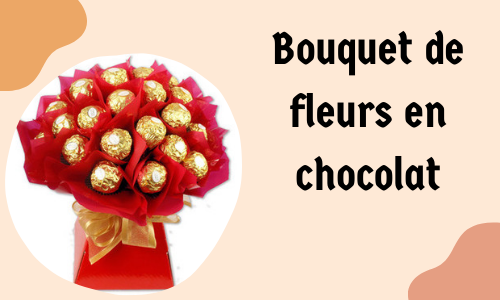 Bouquet de fleurs en chocolat