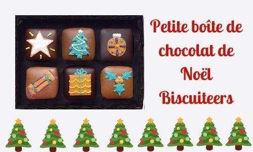 Petite boîte de chocolat de Noël Biscuiteers